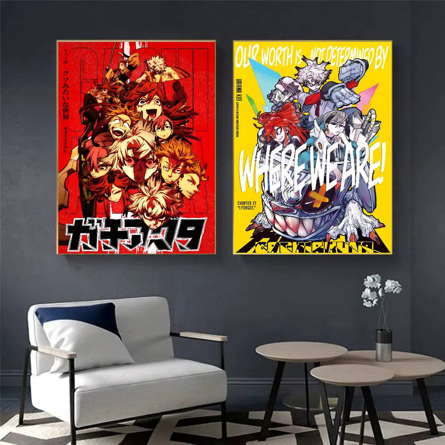 G-GACHIAKUTA Anime-Poster mit selbstklebendem Whitepaper-Druck, mehrfarbige Illustration zur Wanddekoration - Bild 6
