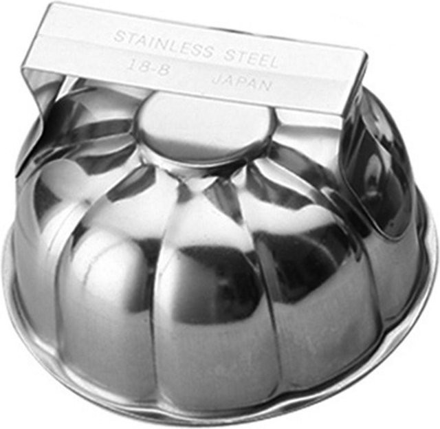 Xudikou Reiskochform aus Edelstahl in Silber, runde Schüsselform mit Schiebebrett für kreative Reisformen, B/T/H: 16,3 x 10,5 x 7,5 cm - Bild 1
