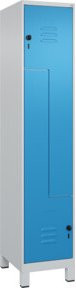C+P Z-Spind Classic PLUS mit 2 Fächern, Füße, Sicherheits-Drehriegel, Grau/Blau, H x B x T: 195 x 40 x 50 cm - Bild 1