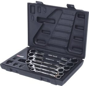 KS Tools GEARplus Doppel-Ratschenringschlüssel-Satz, 6-teilig, Chrome Vanadium, Silber - Bild 1