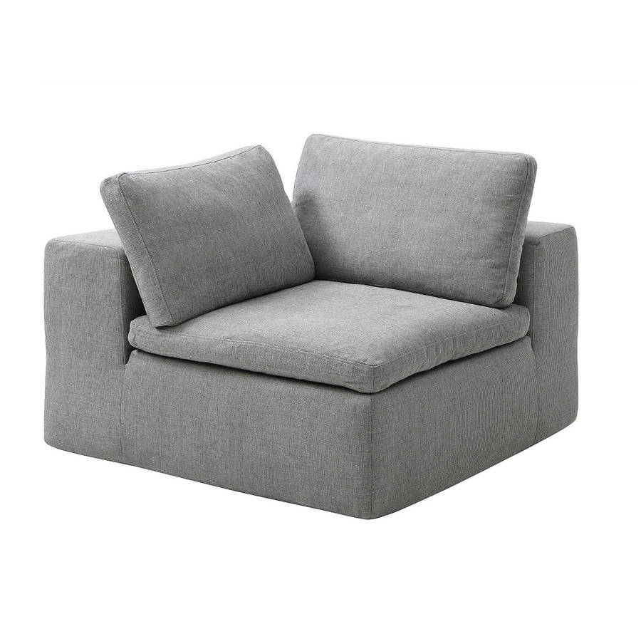 Vente-unique Sessel Cortoline mit gerader Rückenlehne in Grau - Bild 2