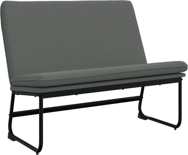 vidaXL Sitzbank Dunkelgrau aus Stoff mit Metallgestell B/T/H: 100 x 75 x 76 cm - Bild 1