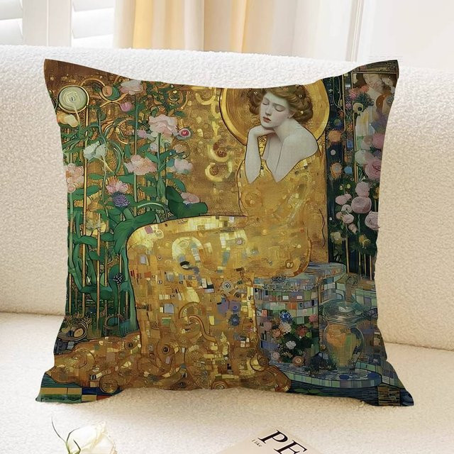 Kissenbezug Gustav Klimt Klassische Kollektion in Mehrfarbig, B/H: 45 x 45 cm - Bild 1