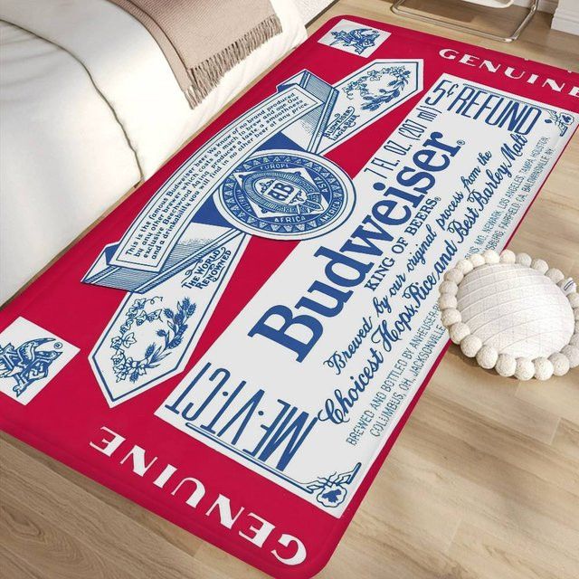 Budweiser Bier Fußmatte, rutschfest und waschbar für Wohnzimmer, Küche oder Flur - Bild 1