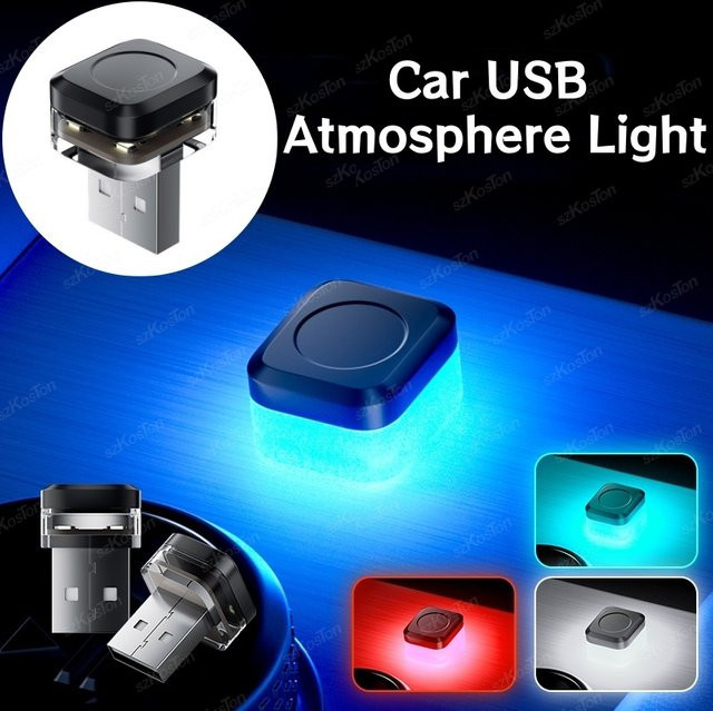 Universal USB LED Ambiente-Licht für Auto und Laptop in Schwarz mit RGB-Farbeffekt - Bild 1