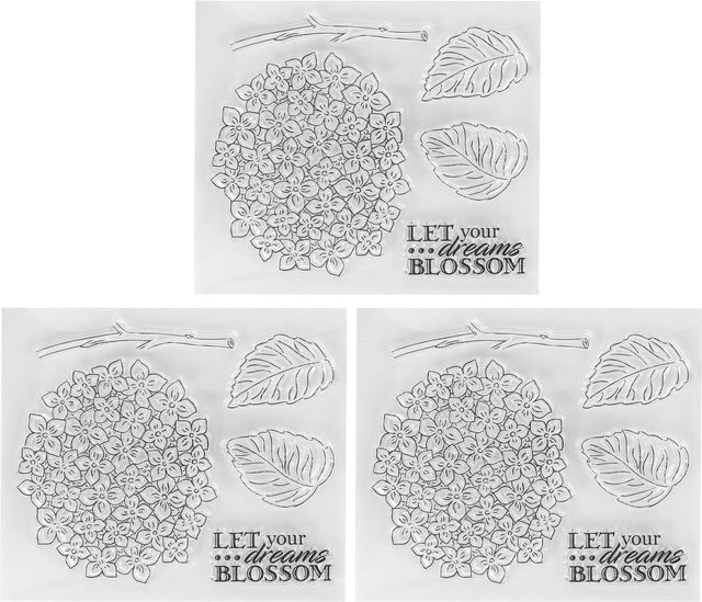 GoolRC Set aus 3 Stück transparente DIY Gummi-Stempel für die Kartenherstellung - Bild 1