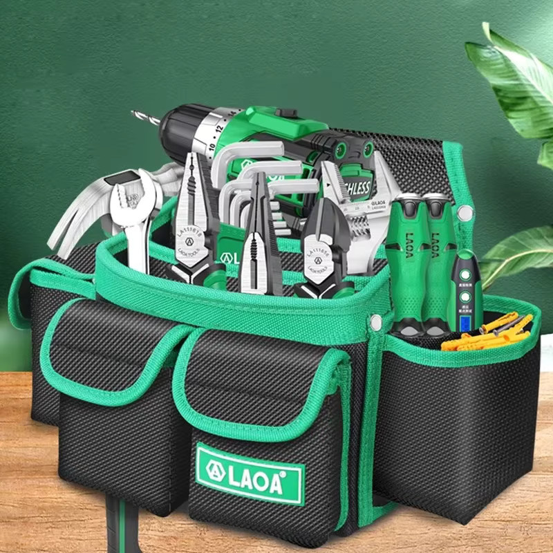Laoa Plus Size Elektriker Hüfttasche Multifunktionale Tischertasche aus verdicktem 1680D Oxford Stoff - Bild 3