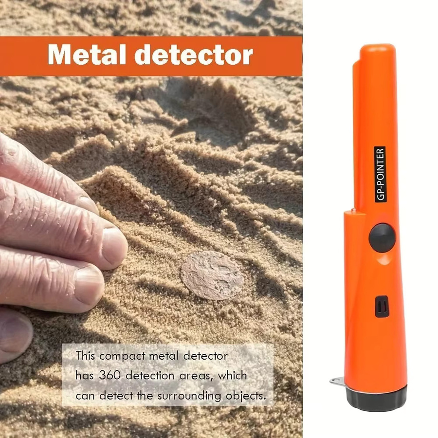 GP Pointer Handheld unterirdischer Metalldetektor wasserdichter hochempfindlicher Positionierungsstab in Schwarz und Orange - Bild 2