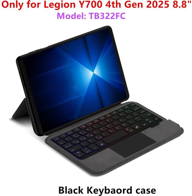 Lenovo Legion Y700 TB322FC Tablet-Hülle mit Tastatur in Schwarz für die 1. bis 5. Generation (8.8 Zoll) English-Arabic Layout - Bild 1