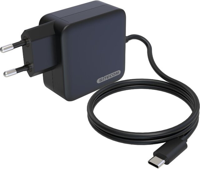 Sitecom 65W USB-C Notebook Netzteil Power Delivery Ladegerät in Schwarz - Bild 1