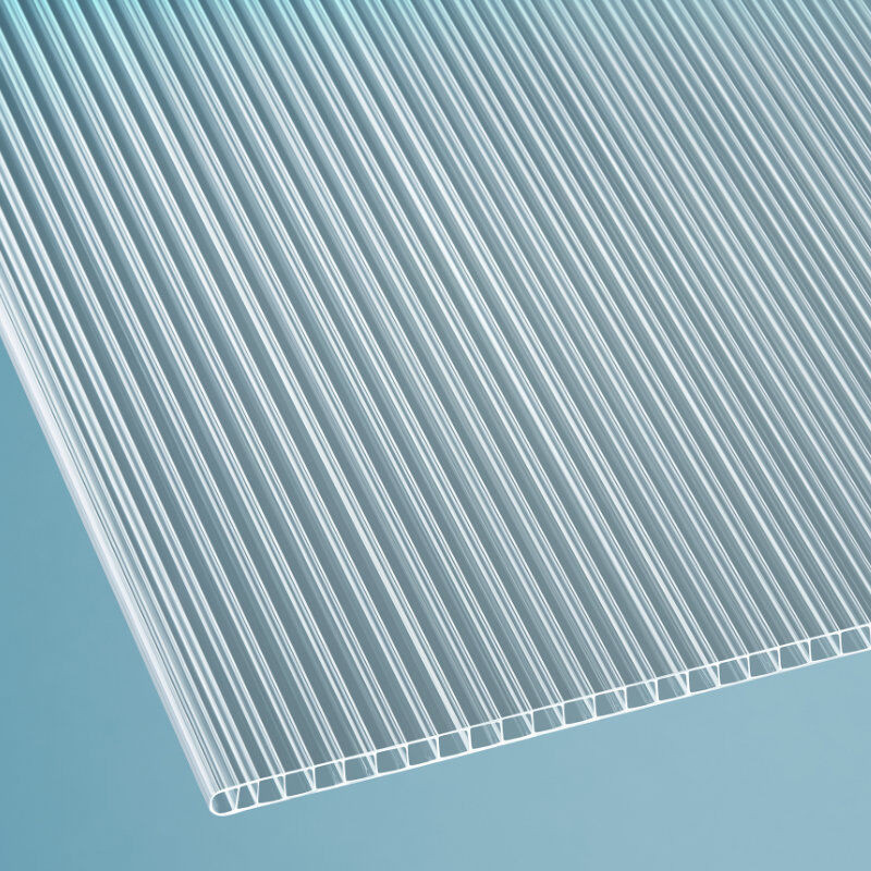 Scobalit Doppelstegplatte aus Polycarbonat, 10 mm, Breite: 210 cm, transparent - Bild 1