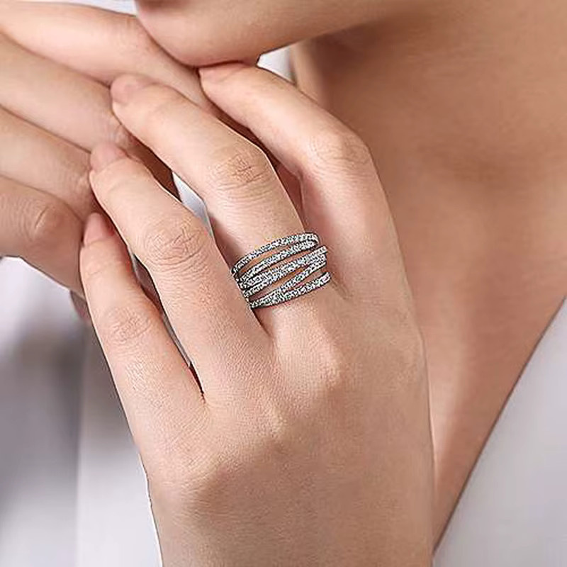 Huitan Ring, Silber, Zirkonia, Damen - Bild 2