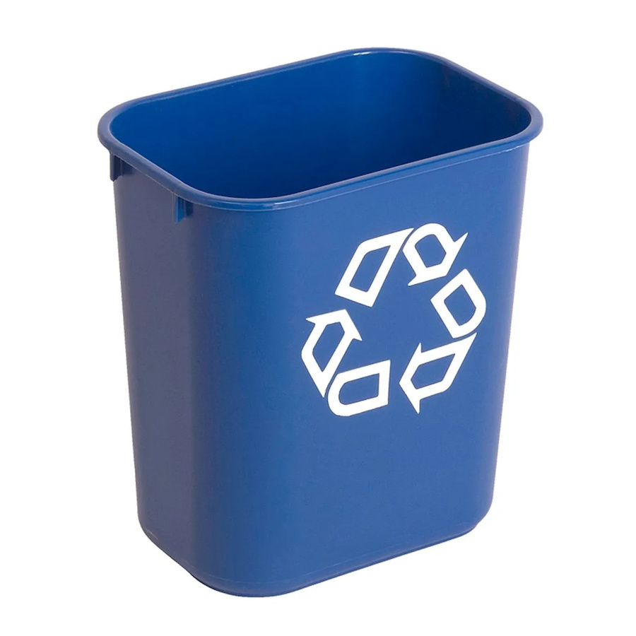 Rubbermaid PROREGAL Abfallbehälter aus Polyethylen in Blau mit Recyclingsymbol, Volumen: 12,9 Liter, H x B x T: 30,8 x 21 x 29 cm - Bild 2