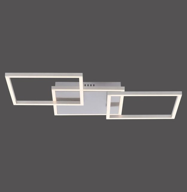 Just Light LED-Deckenleuchte Iven aus Stahl in Weiß und Silber, B: 75 cm, T: 45 cm - Bild 1
