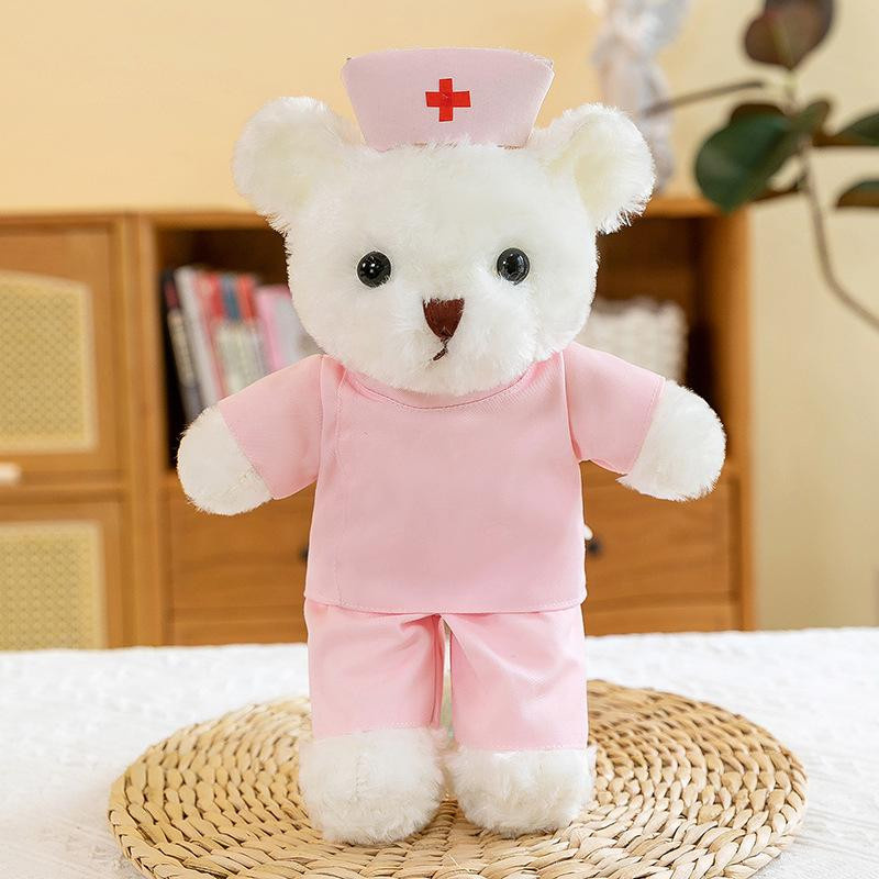 Bai Fen Bai dolls and toys Arzt Krankenschwester Plüschtier Puppe weißer Kittel - Bild 2