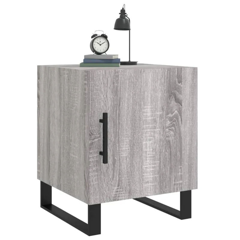 Vidaxl Nachttische Set 2 Stück Modern in Grau, B/T/H: 40 x 40 x 50 cm - Bild 6
