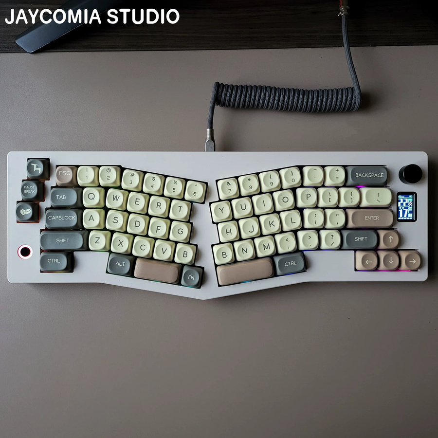 Jaycomia Moa Morandi PBT-Tastenkappen im Weltraum-Design für Alice-Layout, großes Set mit ANSI, ISO und verschiedenen Sprachlayouts wie Deutsch, Russisch und Koreanisch - Bild 2