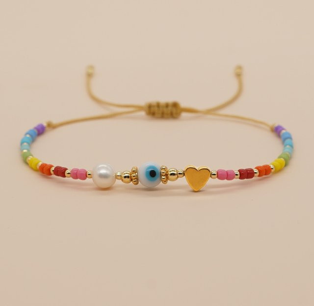 Go2boho Charm-Perlenarmband, Gold, Bunt, Damen, Boho - Bild 1