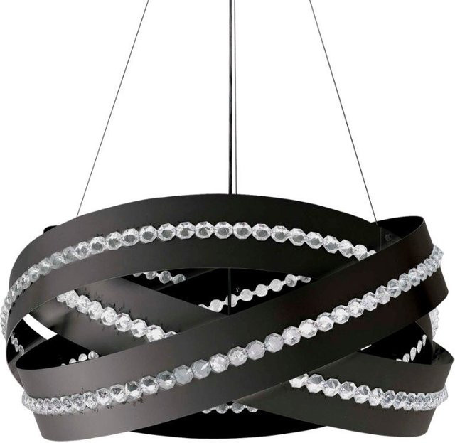 Marchetti Essentia S60 LED-Pendelleuchte in Schwarz mit Kristall-Elementen - Bild 1