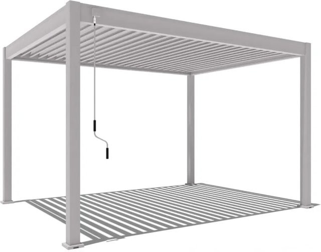 Weide Classic Pavillon aus Aluminium und Stahl in Ivory Sand, freistehend, B x T: 400 x 300 cm - Bild 1