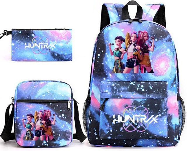 Drei-teiliges Schulrucksack-Set für Schüler mit Federmäppchen in Multicolour - Bild 1