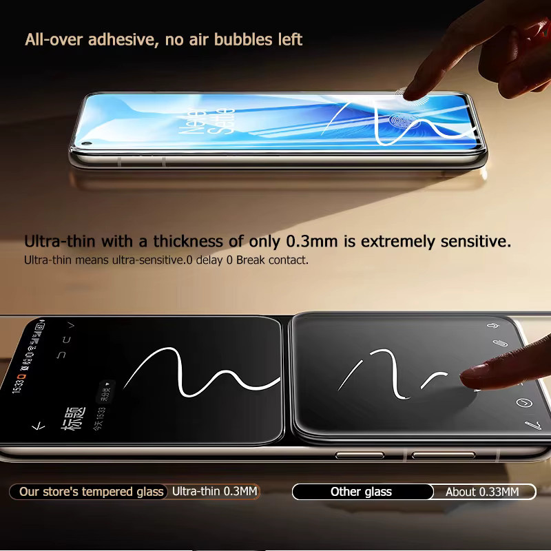 3er-Set gehärtetes Glas Displayschutzfolie für OnePlus Nord N200 5G, transparent, mit Fingerabdruck-Entsperrung und vollständiger Abdeckung - Bild 5