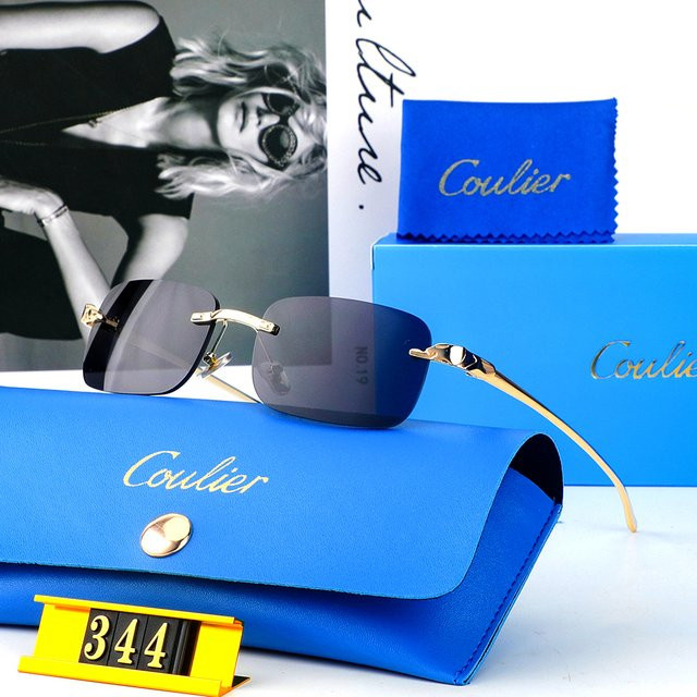 COWLIER Sonnenbrille Rechteck, randlos, Multicolor, Unisex, Metall - Bild 1