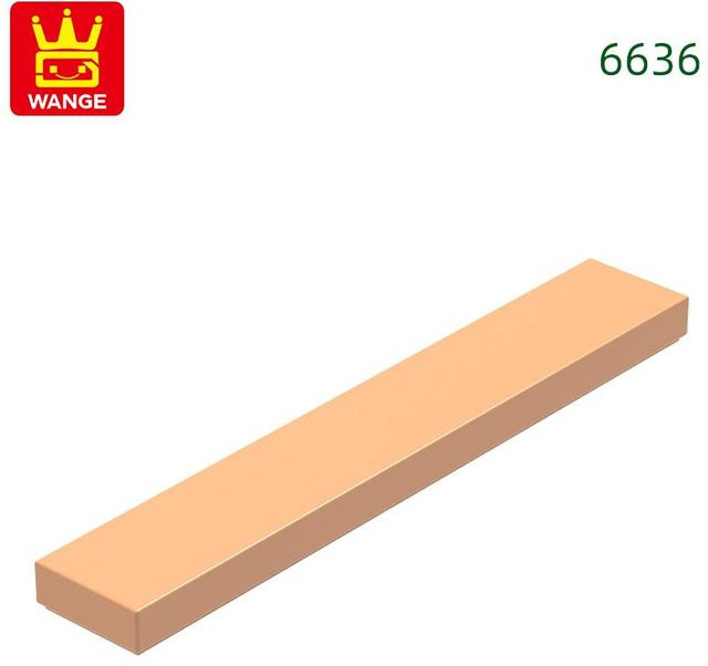 Yiran toy 6636 1x6 Fliese Baustein, 121-teiliges Set, beige, ab 6 Jahren - Bild 1