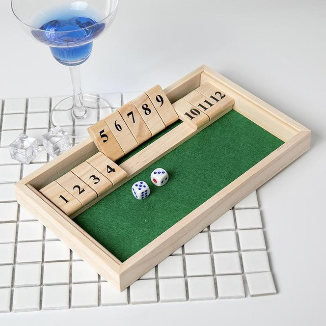Fashnics Shut the Box, Würfelbrettspiel, Holz, ab 14 Jahren - Bild 1