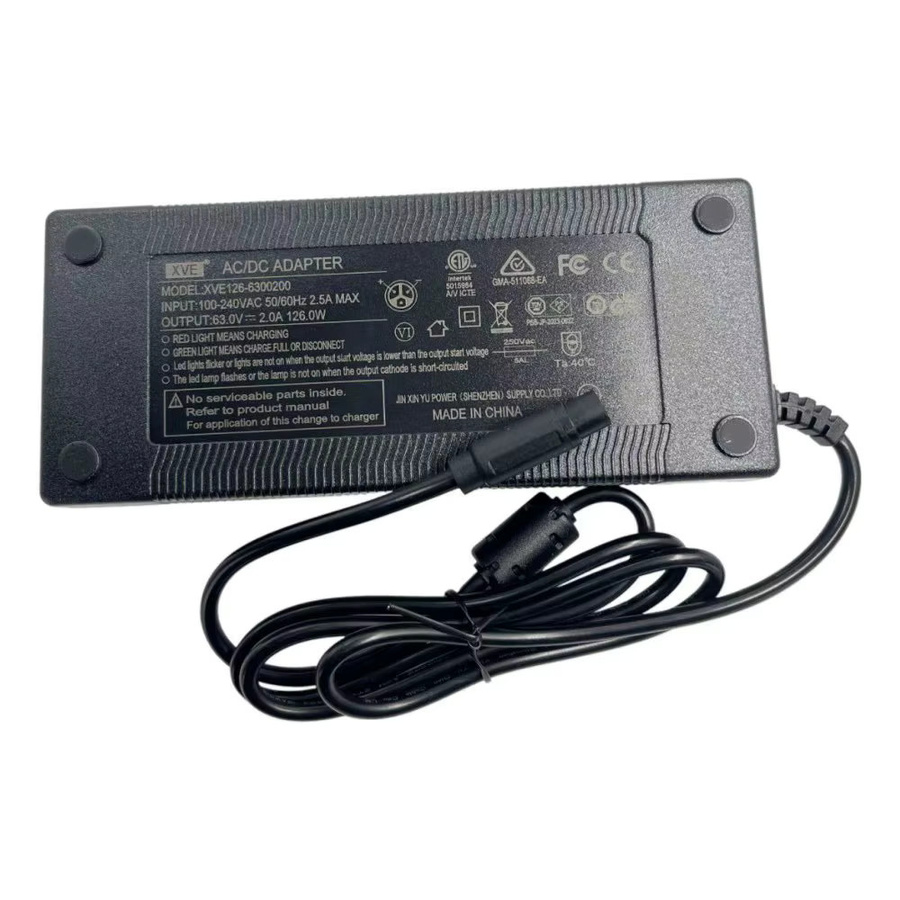 INMOTION Original-Ladegerät für S1 und L9 Elektroroller, 63V Li-Ion-Akku-Ladegerät in Schwarz - Bild 3