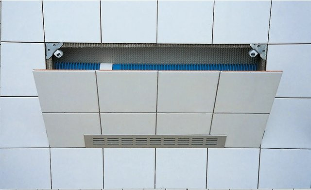 Ottofond Revisionsklappe mit Lüftungsgitter aus Aluminium in Grau - Bild 1