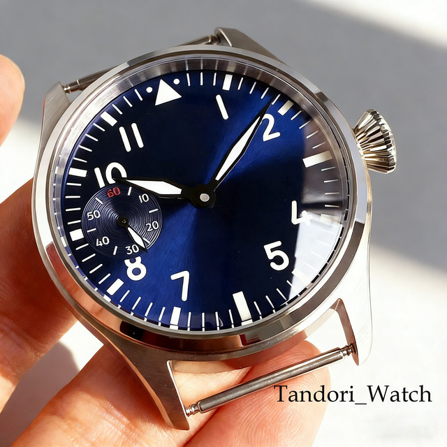 Tandorio Uhrengehäuse Saphirglas, 42 mm, Silber, Unisex - Bild 1