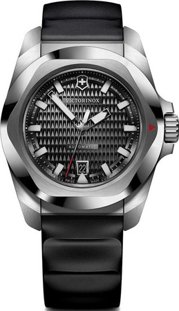 Victorinox Herrenuhr I.N.O.X., Automatik, Edelstahl, 41 mm, Schwarz, 20 ATM