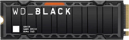 SanDisk WD BLACK SN850 NVMe M.2 SSD mit Heatsink, PCIe Gen4, 1 TB, Schwarz - Bild 1