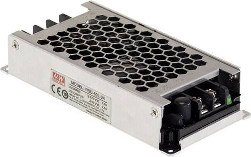 MEAN WELL RSD-60L-5 DC/DC-Wandler, 60W, 5 V/DC/12A, Farbe: Silber - Bild 1