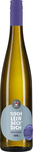Tischlein Deck´Dich Bacchus Weißwein, Franken, lieblich, 2025, 0,75 l - Bild 1