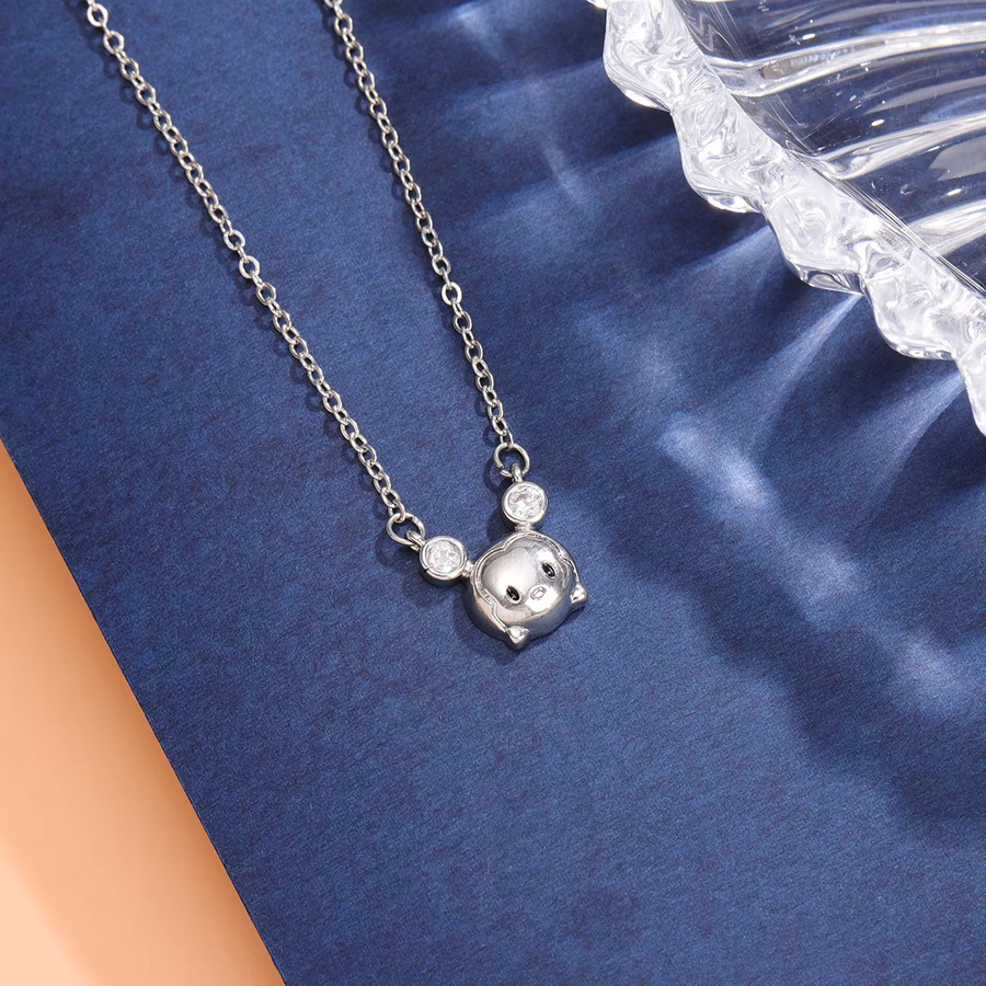 GaGa-Duck Halskette, 925 Silber, Kristall, Unisex - Bild 3