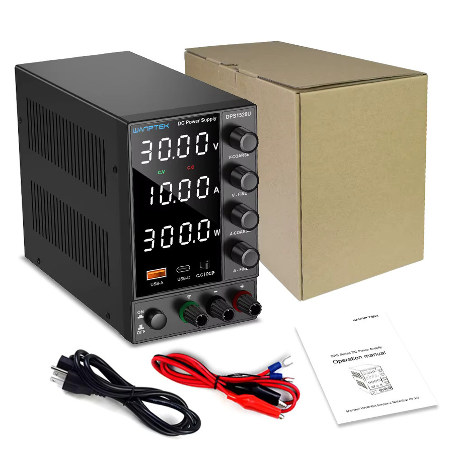 Wanptek Labornetzteil DPS3010U DC Netzteil mit digitaler Ziffernanzeige, einstellbarer Spannung und Stromstärke, Schwarz - Bild 6
