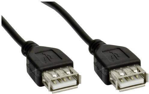Akyga USB-A auf USB-A Kabel Schwarz AK-USB-06 Länge: 1,80 m - Bild 1