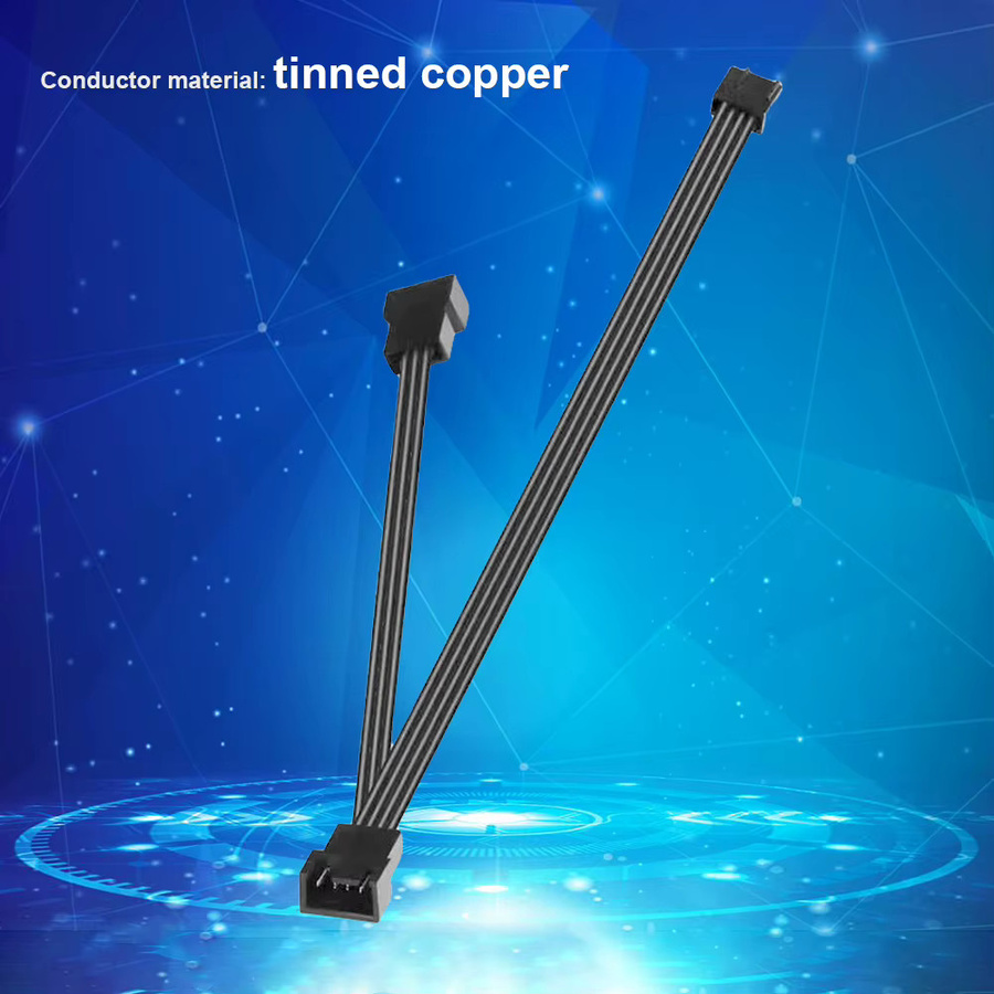 PWM Splitter Kabel Adapter für Computer CPU Lüfter Schwarz - Bild 2