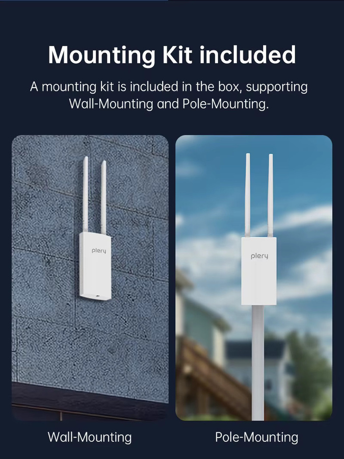 PLERY 4G-Router mit WiFi 6 und 300 Mbit/s, WLAN Verstärker und Wireless Extender in Weiß - Bild 2