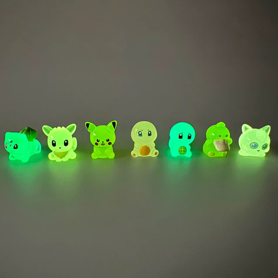 Bandai Pokémon Pikachu Anime-Figuren-Set, 7-teiliges Set, leuchtend - Bild 3