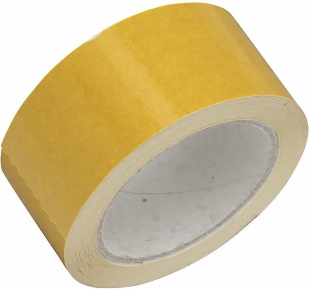 LUX-TOOLS Verlegeband doppelseitig gelb Breite: 5 cm, Länge: 25 m - Bild 1