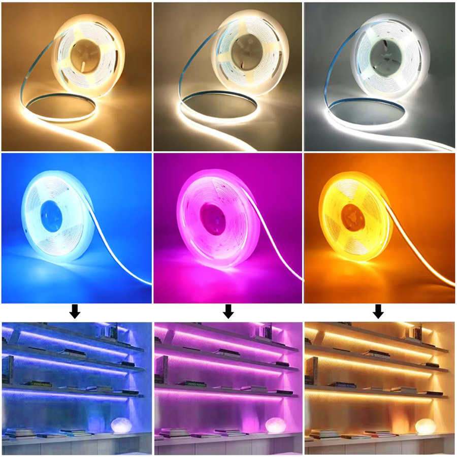 HEGEHE COB LED-Streifen RGB Multicolour 5V mit 320 LEDs/m, flexibles LED-Band für Heimdekoration - Bild 5