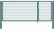 ADITUS Doppelflügel Gartentor aus feuerverzinktem Stahl in Grün, Breite: 140 cm, Höhe: 350 cm - Bild 1
