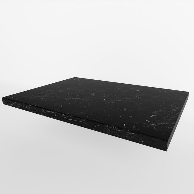Arbeitsplatte Marmur ROMA in Schwarz matt mit Steinoptik, Breite: 80 cm, Höhe: 3,8 cm - Bild 1