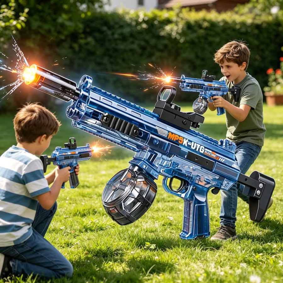 CTMA MP5K Elektrische Wasserpistole, mit Licht und Sound, Blau - Bild 4