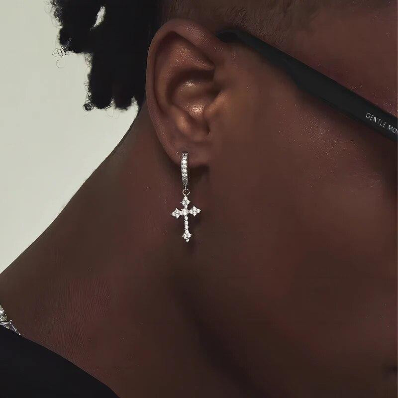 Lucky Star Jewelry Ohrringe, Kupfer, Weiß, Zirkonia, Kristall, Unisex - Bild 1