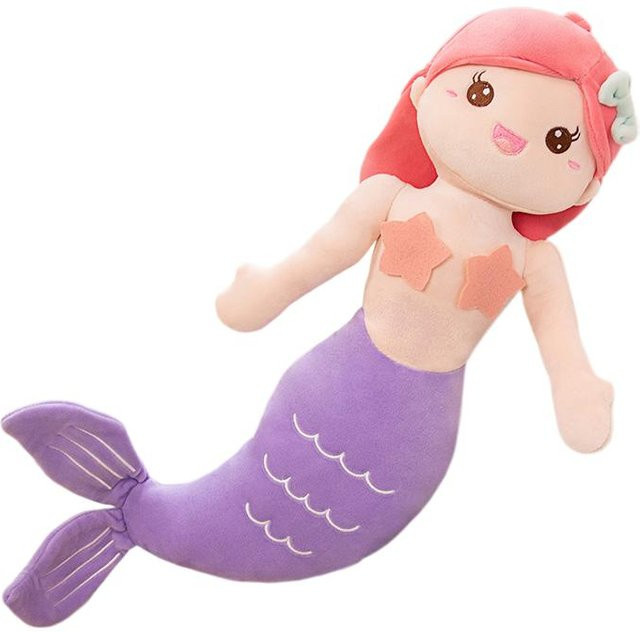 Yiran Health & Beauty Meerjungfrau Fisch Plüschtier, Bunt, 60cm - Bild 1