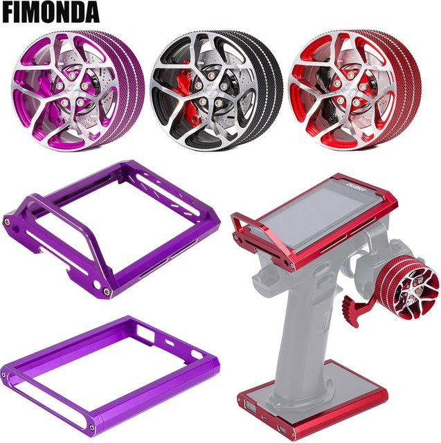 Fimonda Flysky NB4/Noble Lite/NB4 PRO CNC Aluminium Sender-Rahmenschutz Halterung Tragegriff, Metall, Schwarz, Zubehör - Bild 1